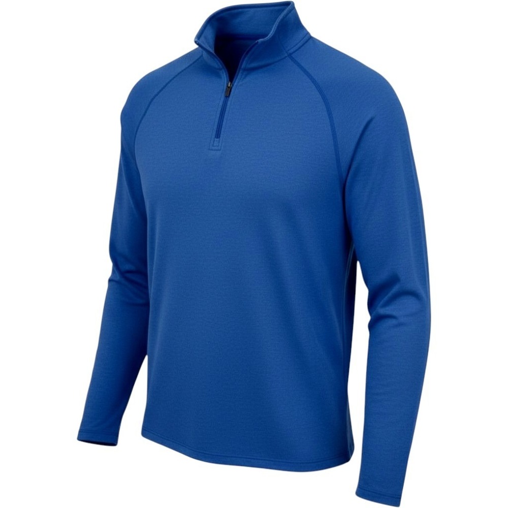 Under Armour HeatGear Mens Sapphire Blue Quarter Zip Long Sleeve Pullover Top